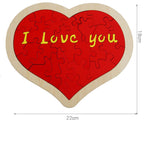“I Love you”Heart Shape Puzzle Building Blocks