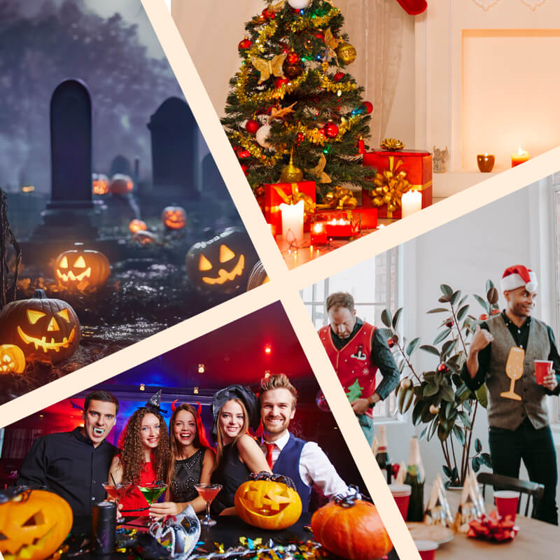 Nice gift Halloween and Christmas atmosphere light projector