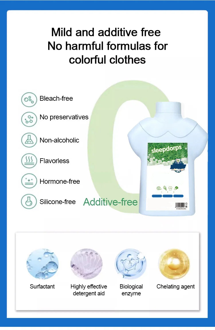Remove yellowing, stains and contamination High-efficiency and easy-to-clean laundry detergent