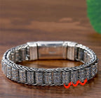 Six Character Truth Prayer Wheel Bracelet – Tibetan-Inspired, 925 Silver Plated & Symbol of Luck
