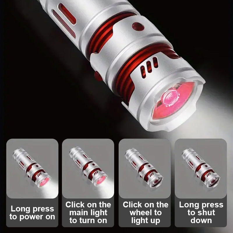 Funny Gift - Multi-Functional Spiral Decompression Mini Bright Flashlight