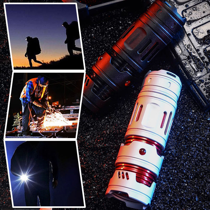 Funny Gift - Multi-Functional Spiral Decompression Mini Bright Flashlight