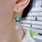 Fashion Flower Crystal Earrings