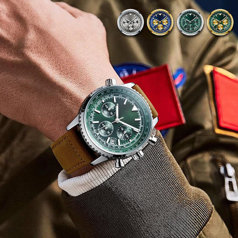 （Best seller） Men's Multifunction Chronograph Waterproof Date Analog Quartz Watch