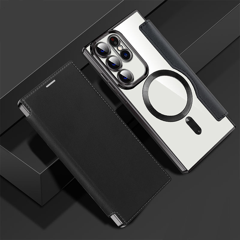 New leather textured flip mobile phone case for Samsung