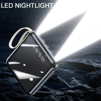 Mirror design, fashionable and cool New 20000 mAh large capacity power bank with built-in cable