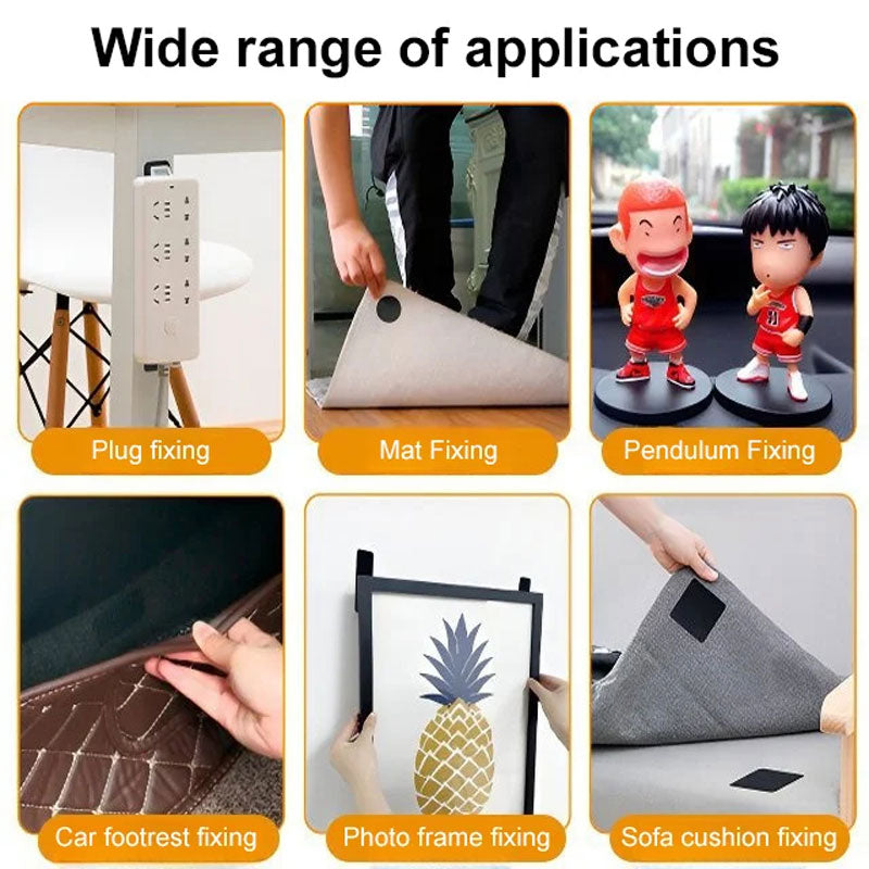 Car foot mat fixing sticker