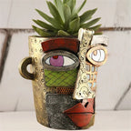 Unique Abstract Beauty Face Flower Pot