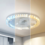 New for 2-in-1 Mute Adjustable Fan Light with Remote Control