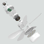 Household Ceiling Fan with Light and Remote Control
