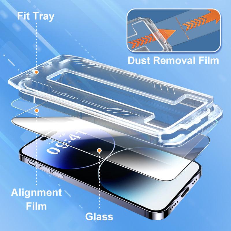 IPhone Tempered Anti-Peeking Screen Protector - No Bubbles No Dust