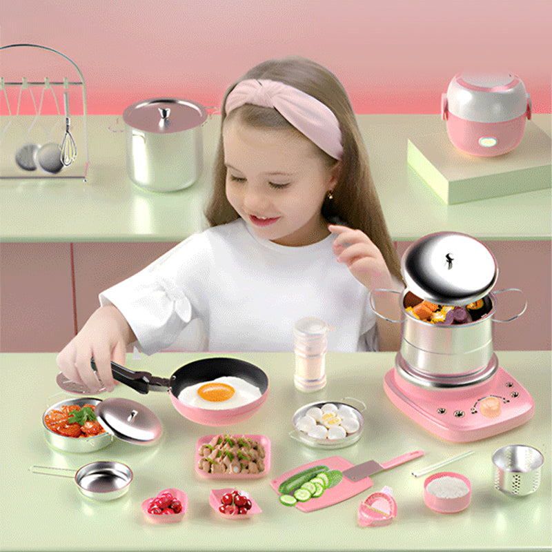 [Best Gift For Kid] Children's Real Cooking Mini Kitchen Toys - 22 PCS Set