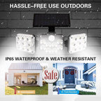 Triple LED Solar Wall Light