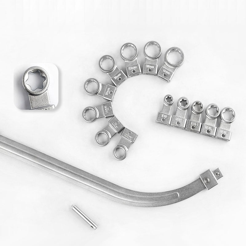 Time- 15 Piece Portable Replaceable Head Belt Wrenches Set