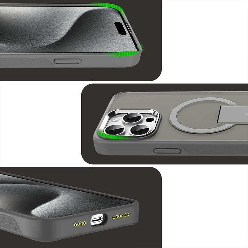 Magnetic KickStand Shockproof Phone Case for iPhone 15-11 Series