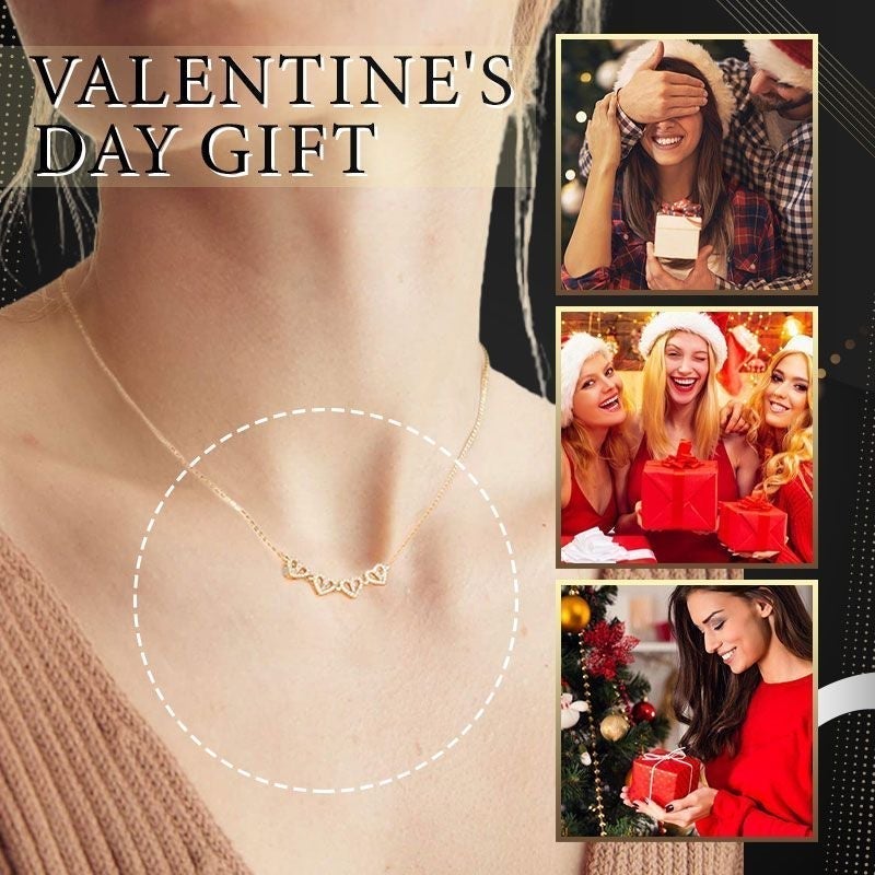 Fashion Love Clover Heart Necklace Holiday Special