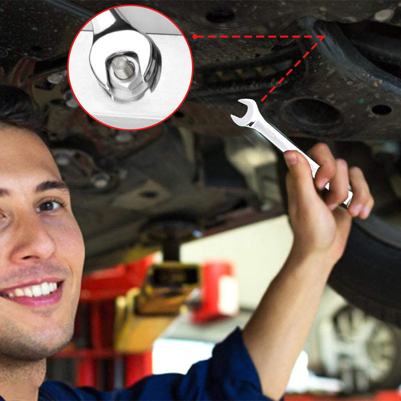 Double-Head Combination Wrench Set with Storage Bag