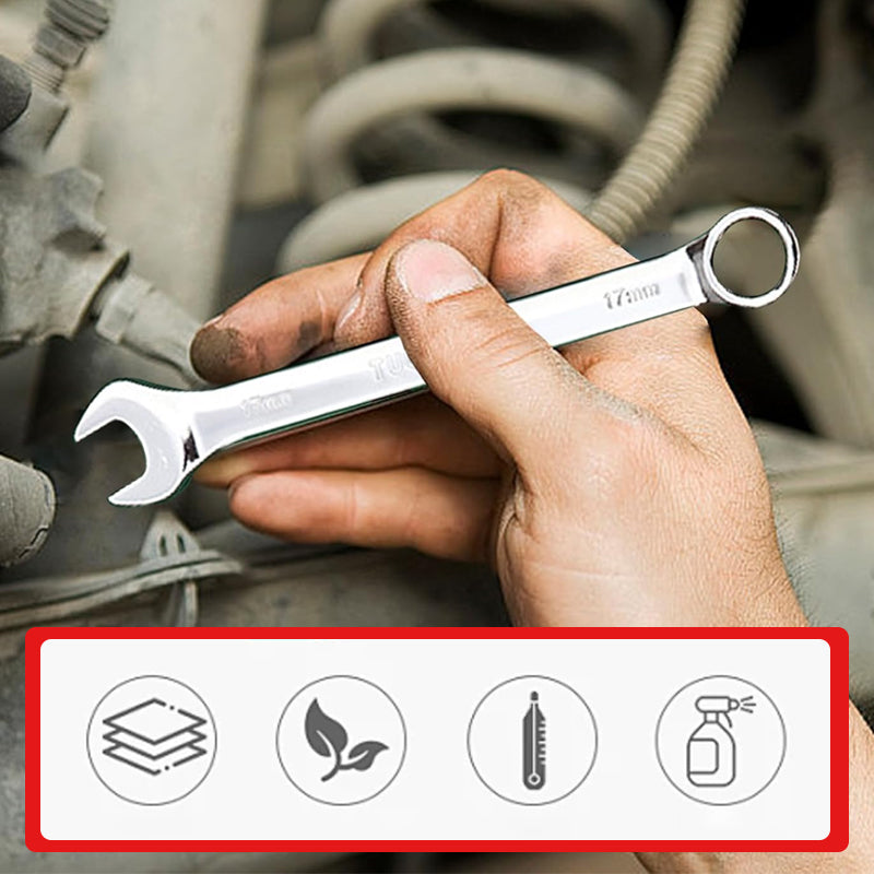 Double-Head Combination Wrench Set with Storage Bag