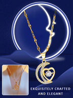 Necklace with an elegant and delicate crescent for women