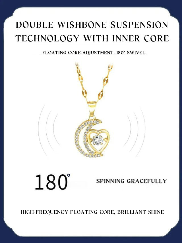Necklace with an elegant and delicate crescent for women