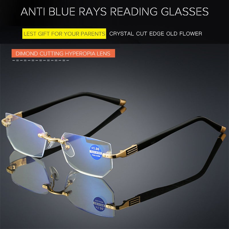 Sapphire high hardness Anti blue progressive Far And Near Dual-Use Reading Glasses