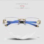 Sapphire high hardness Anti blue progressive Far And Near Dual-Use Reading Glasses