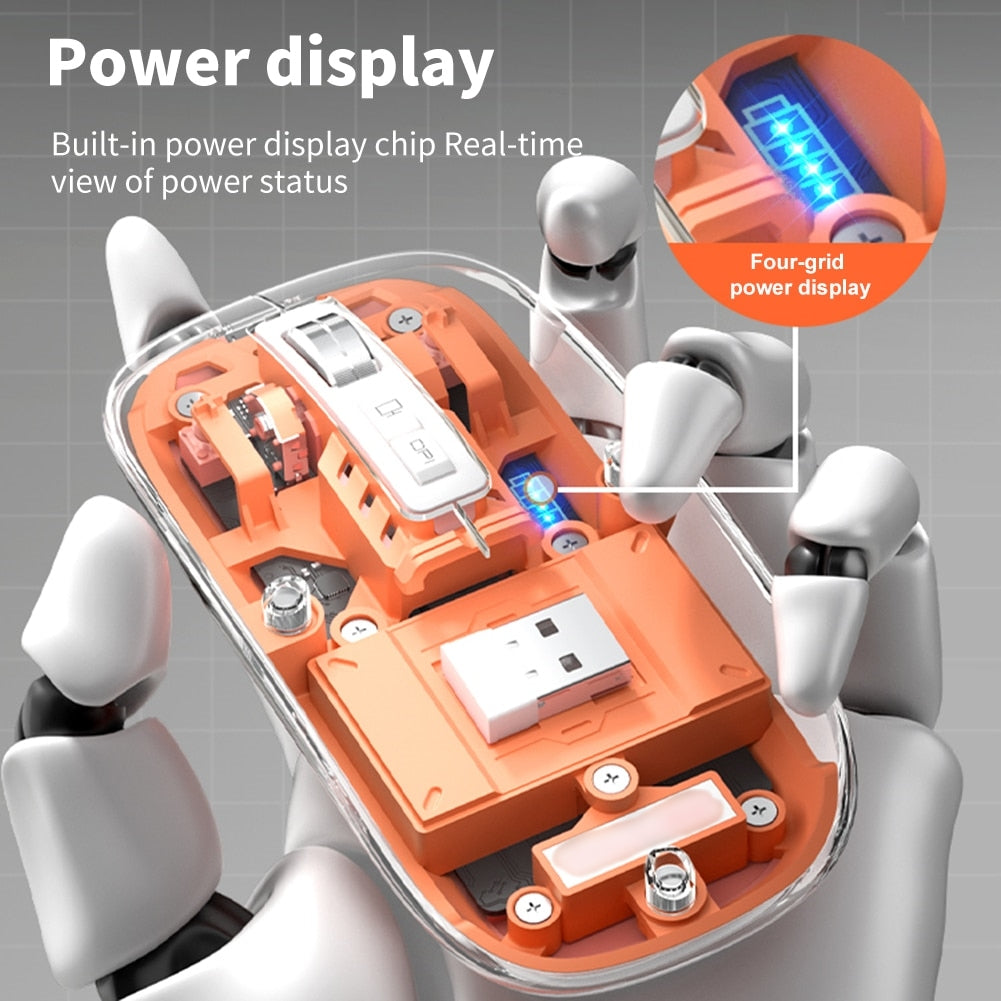 Amazing Universal Mouse! Rechargeable Transparent Shell Bluetooth Wireless Mouse