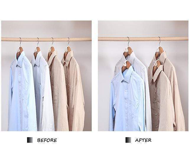 Space-Saving Hanger Connector Hooks – Doubles Closet Space, Sturdy & Easy to Use
