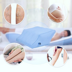 Inflatable leg pillows on the bed to prevent varicose veins
