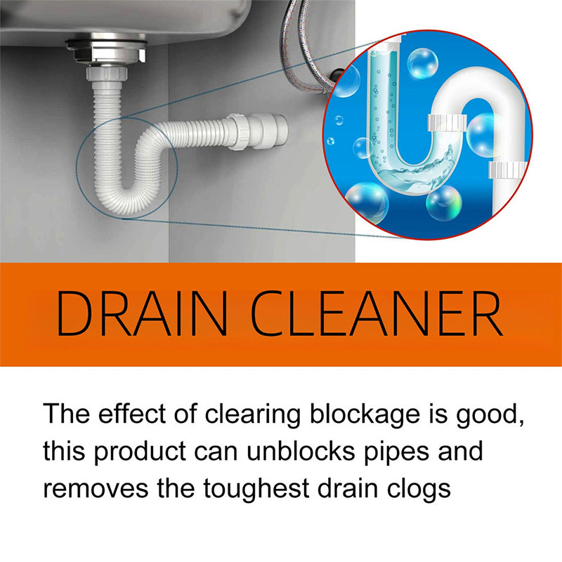 Drain Clog Remover, Pipeline Dredging Agent, Powerful Quick Cleaning Drain Toilet Cleaner Tool, Unclog Toilet Clog And Kitchen Sink Pipe Unblocker Powder