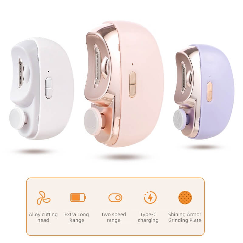 Perfect for All Ages 3-in-1 Automatic Electric Nail Clipper with Polishing - Safe & Convenient
