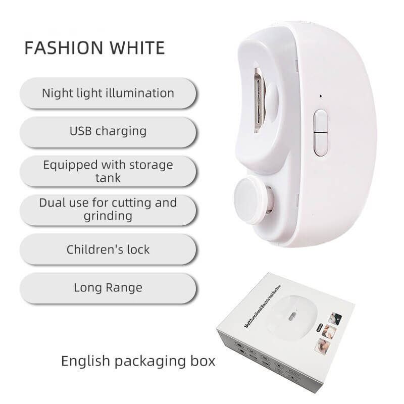 Perfect for All Ages 3-in-1 Automatic Electric Nail Clipper with Polishing - Safe & Convenient