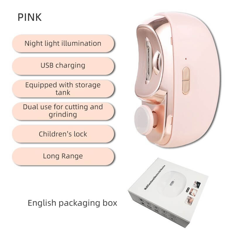 Perfect for All Ages 3-in-1 Automatic Electric Nail Clipper with Polishing - Safe & Convenient