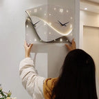 No-Drill Minimalist Double-Sided Wall Clock Set