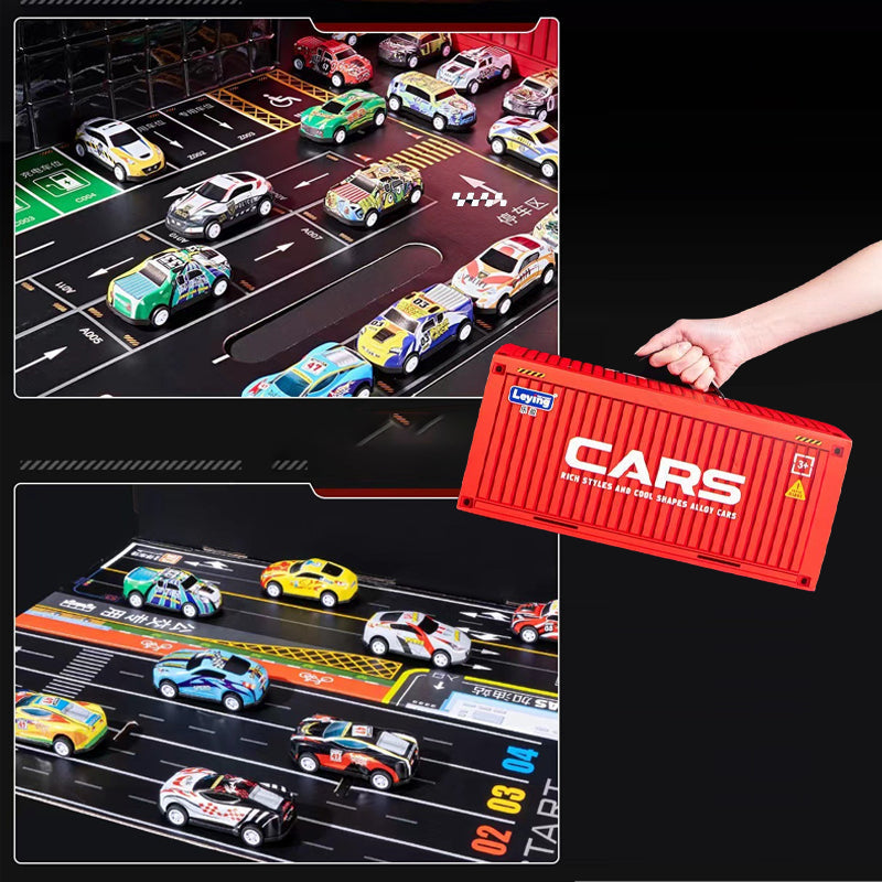 Best Gift 48 Mini Pull-Back Cars with Built-In Garage Set