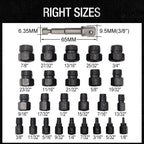 26pcs Broken Screw and Bolt Extractor Set