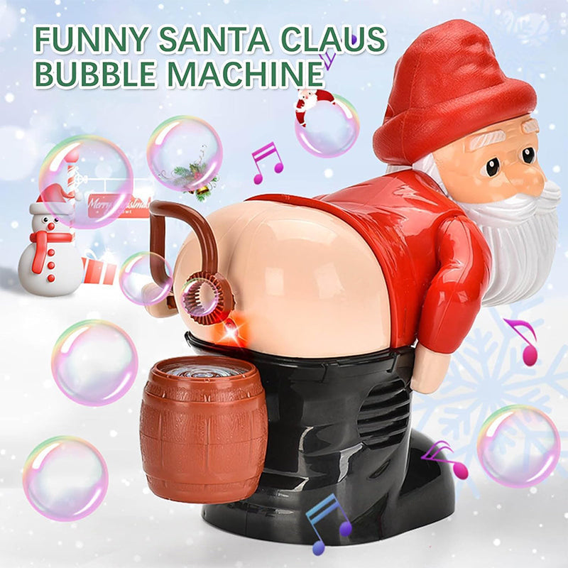 Christmas Big Sale Funny Santa Bubble Blowing Machine