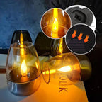Solar Power Tea Lights Outdoor Flameless Flicker IP65 Waterproof Table Lamp LED Candles with Dusk to Dawn Sensor for Lantern Garden Camping Party Home Decorations Warm Color