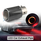 Car Tuning Carbon Fiber LED Light Emitting Exhaust Pipe