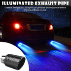 Car Tuning Carbon Fiber LED Light Emitting Exhaust Pipe