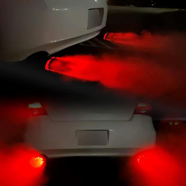 Car Tuning Carbon Fiber LED Light Emitting Exhaust Pipe