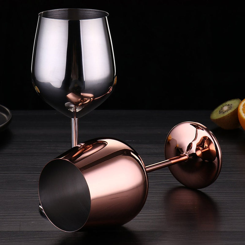 500ML STAINLESS STEEL WINE GLASSES