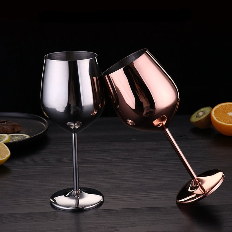 500ML STAINLESS STEEL WINE GLASSES