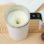 Rechargeable Automatic Magnetic Stirring Coffee Mug Set with Digital Display