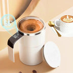 Rechargeable Automatic Magnetic Stirring Coffee Mug Set with Digital Display