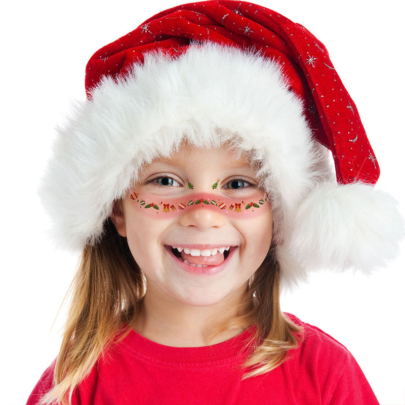 Early Christmas - 12 Sheets Christmas Temporary Face Tattoos for Kids