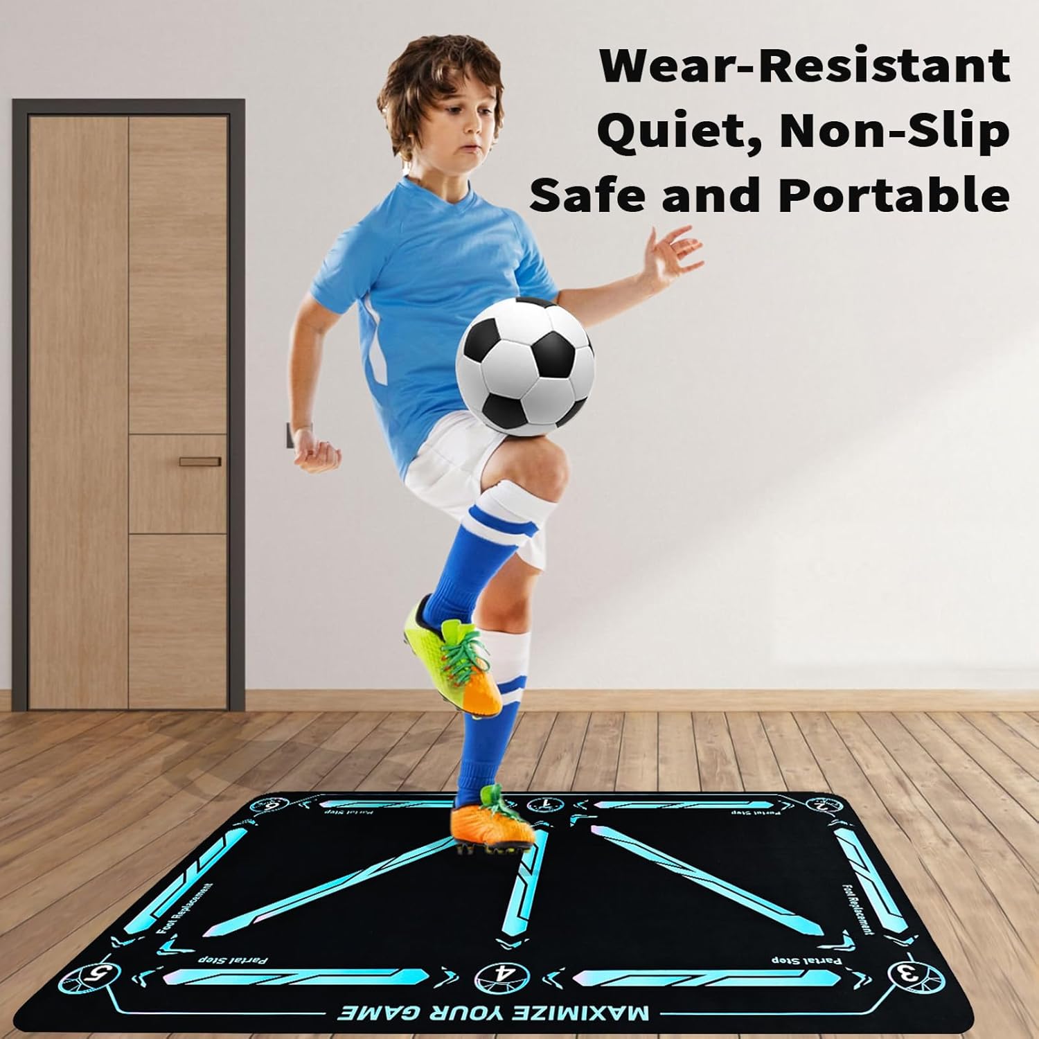 Of Promotion: - Soccer Training Mat for all levels, non-slip and silent