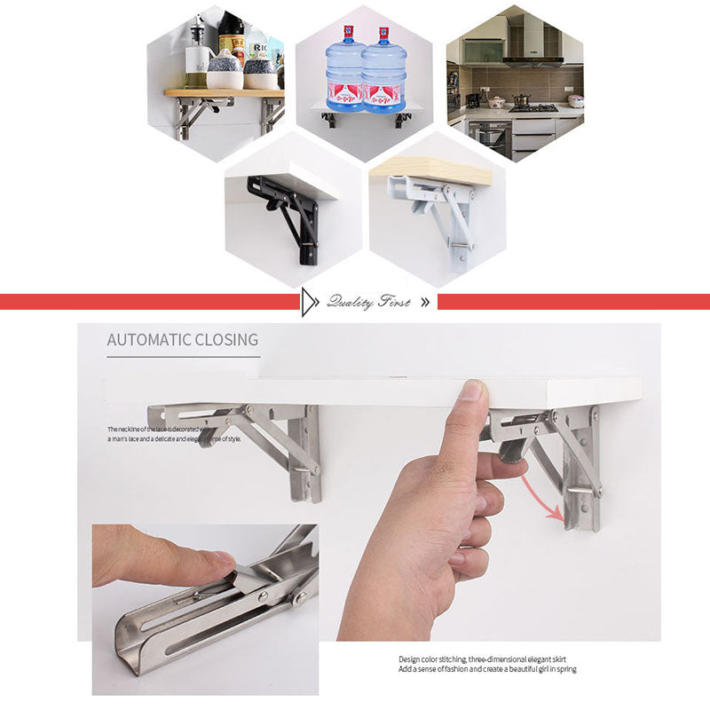 NOW! Instant Fold Multi-Use Bracket – Declutter Kitchen/Study, Space-Saving & Sturdy Organizer