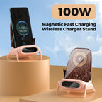 BIG SALE 100W Magnetic Fast Charging Wireless Charger Stand Set