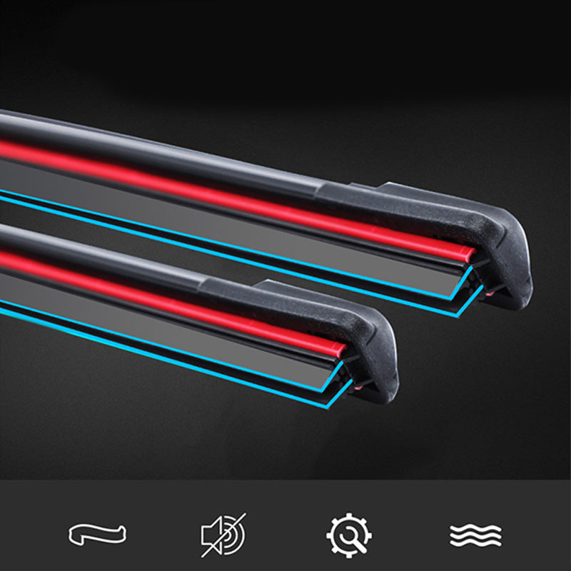 4-Layer Silent Windshield Wipers! Whisper-Quiet Wiping, Zero Visibility Blind Spots in the Rain